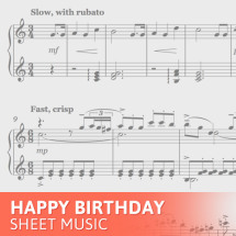 happy birthday sheet music